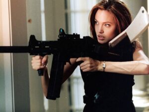 Angelina Jolie doing her stunts