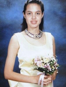 Angelina Jolie during her 8th grade graduation