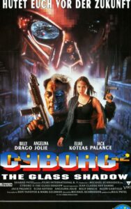 Angelina Jolie on Cyborg 2 poster