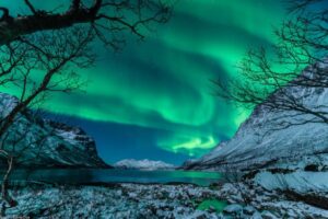 Glimpse of The Northern Lights Aurora Borealis