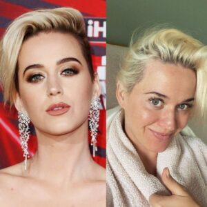 Katy Perry before and after makeup