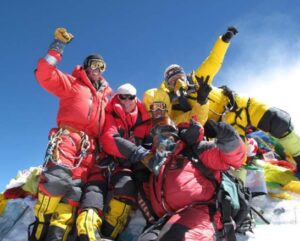Group of climbers in Mount Everest