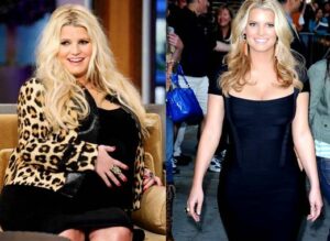 Jessica Simpson before and after losing weight