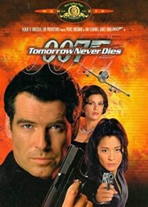 Pierce Brosnan and Teri Hatcher on the poster of Tomorrow Never Dies