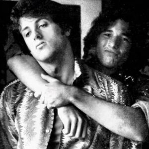 Sylvester Stallone and Richard Gere on the set of movie